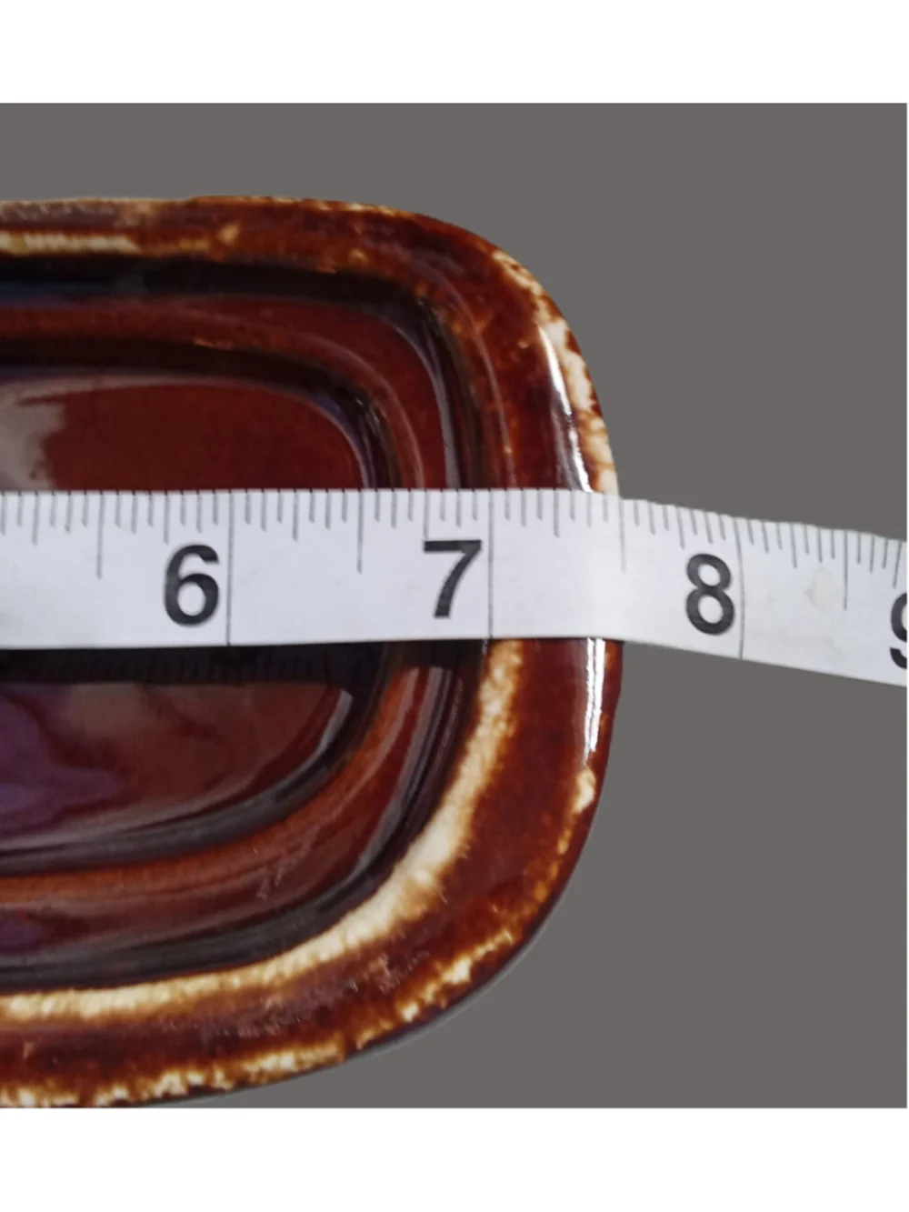 Vintage McCoy Butter Dish Brown Drip Glaze